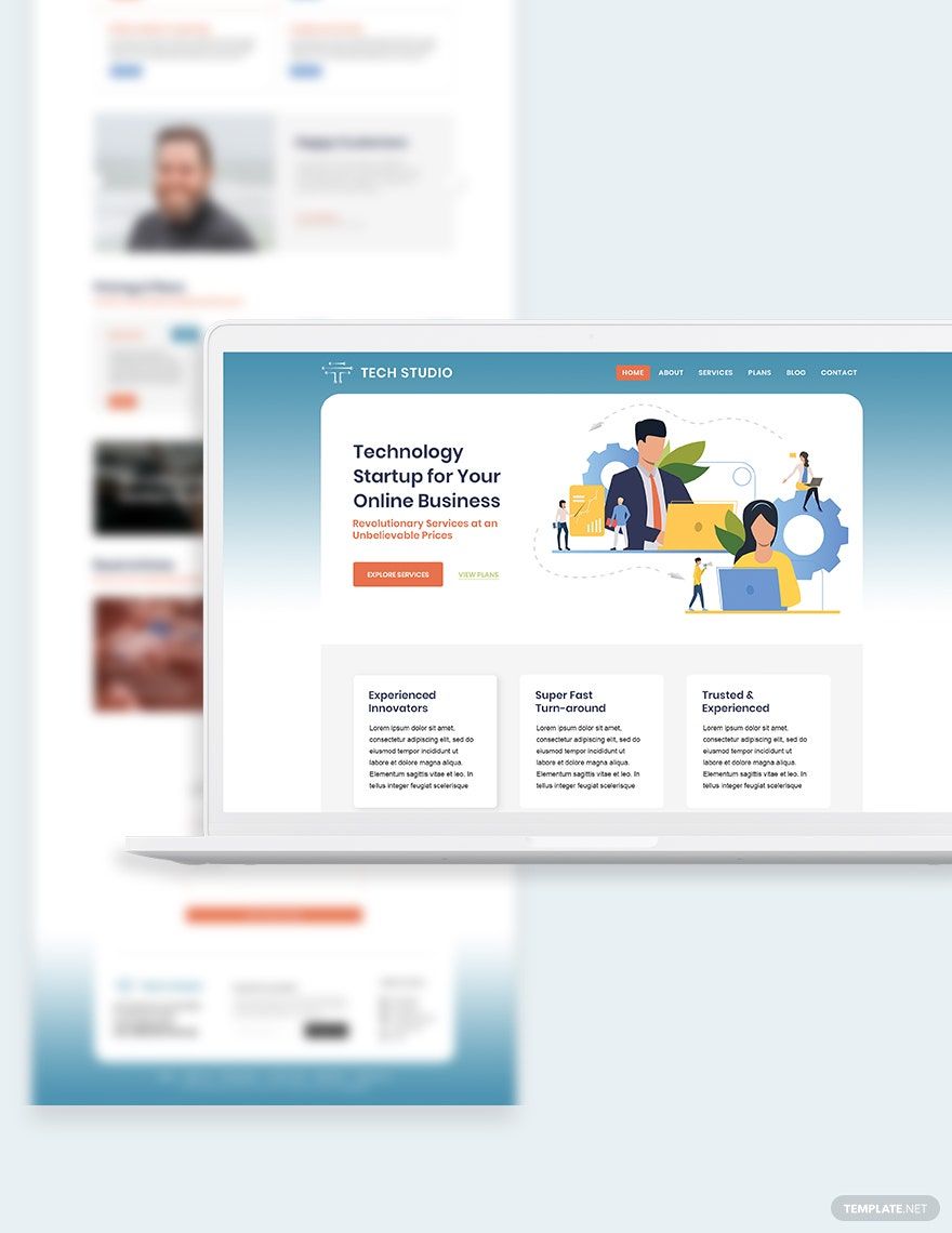 Tech Startup Bootstrap Landing Page Template