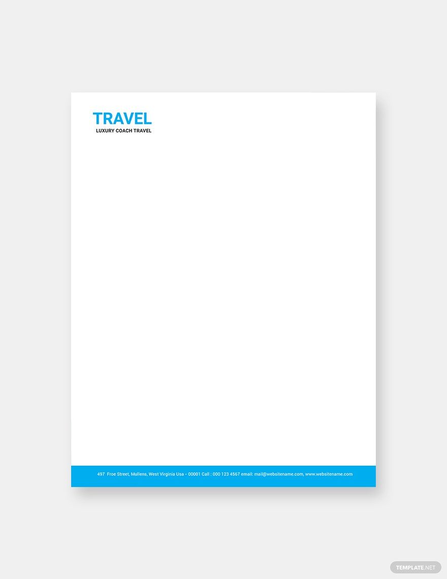 Travel Agency Letterhead Template