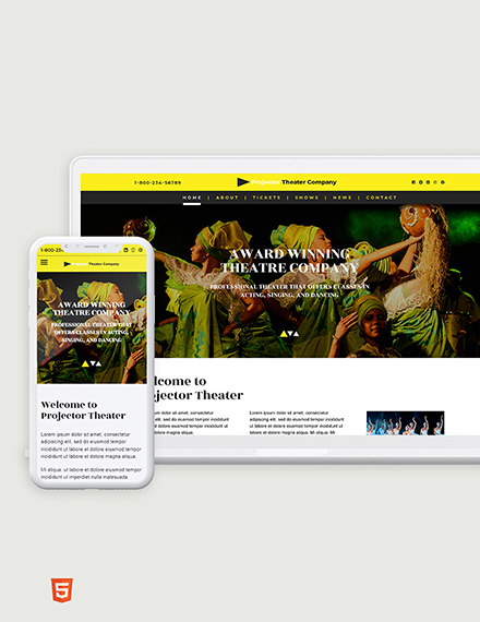 Theater Bootstrap Landing Page Template