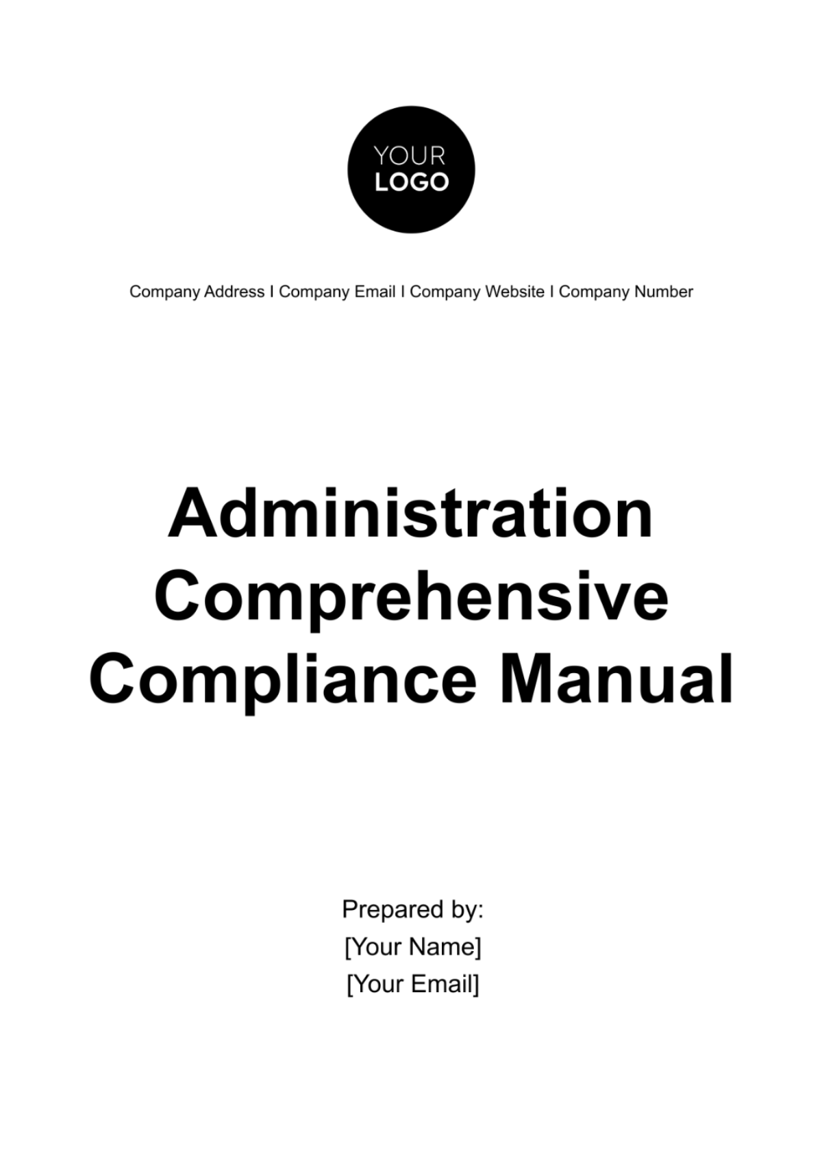 Administration Comprehensive Compliance Manual Template - Edit Online & Download