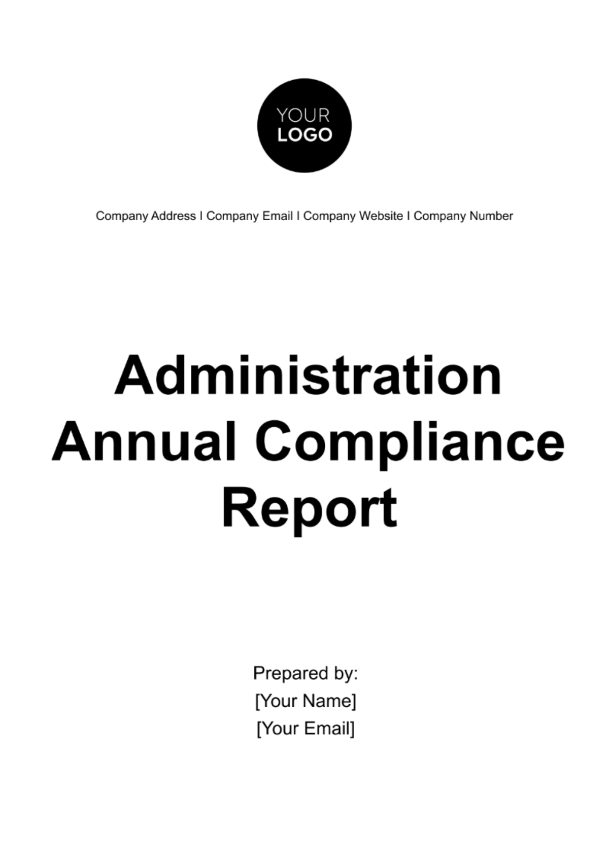 Free Administration Annual Compliance Report Template