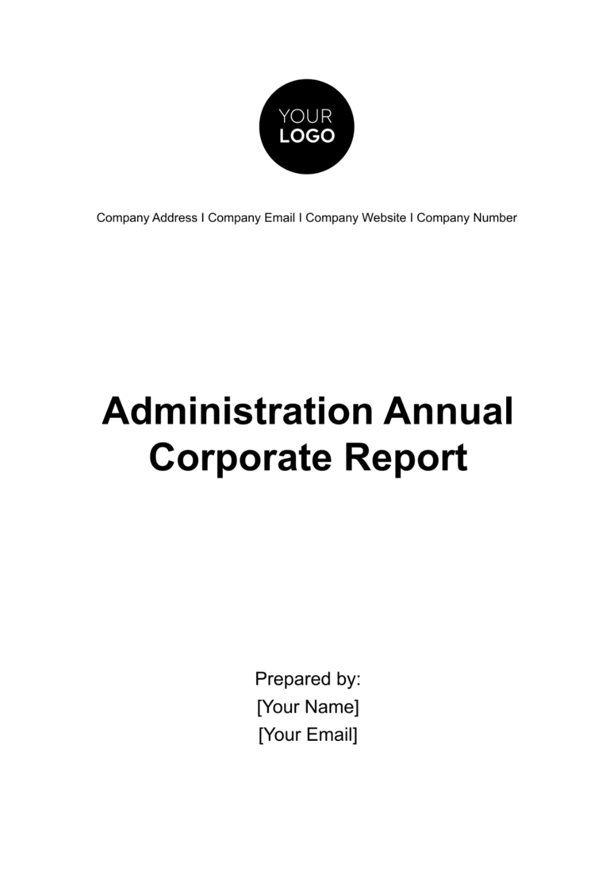 Administration Annual Corporate Report Template - Edit Online & Download