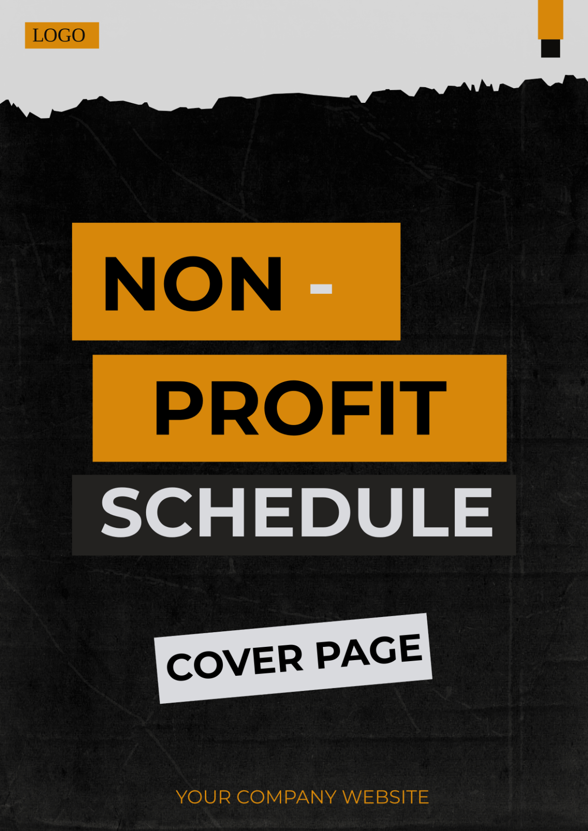 Non Profit Schedule Cover Page