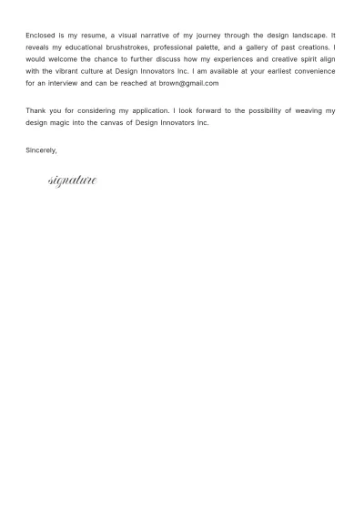 Free Stylish Cover Letter Template to Edit Online