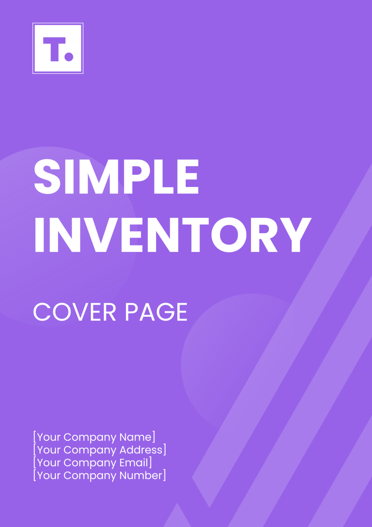 Simple Inventory Cover Page