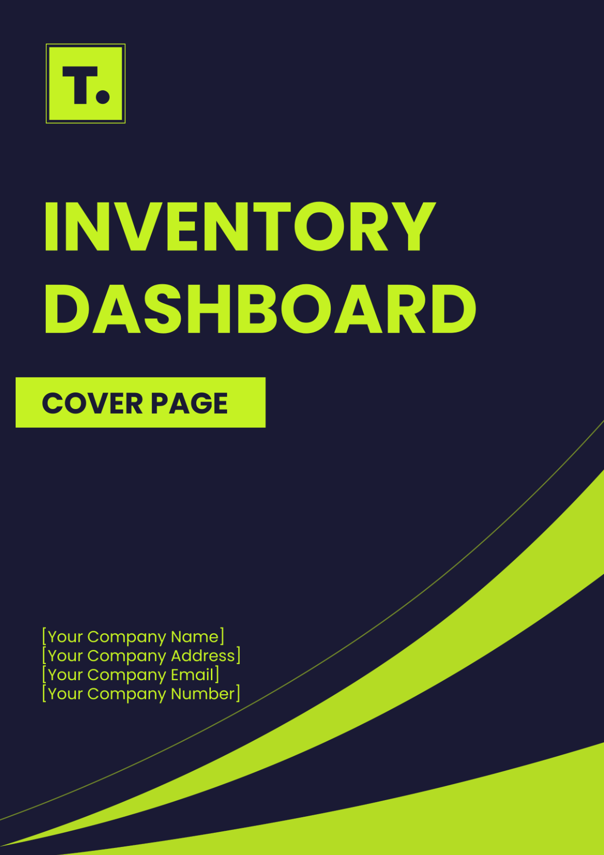 Inventory Dashboard Cover Page