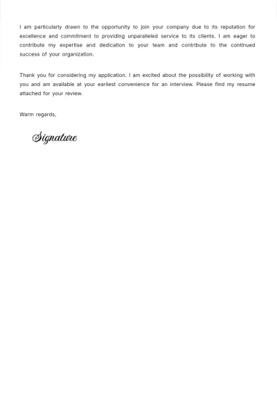 Free Personal Assistant Cover Letter Template to Edit Online