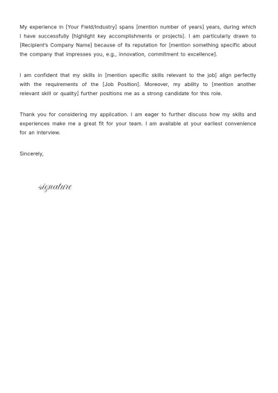 Free Unemployed Cover Letter Template to Edit Online
