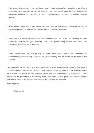 Free Upwork Proposal Cover Letter Template to Edit Online