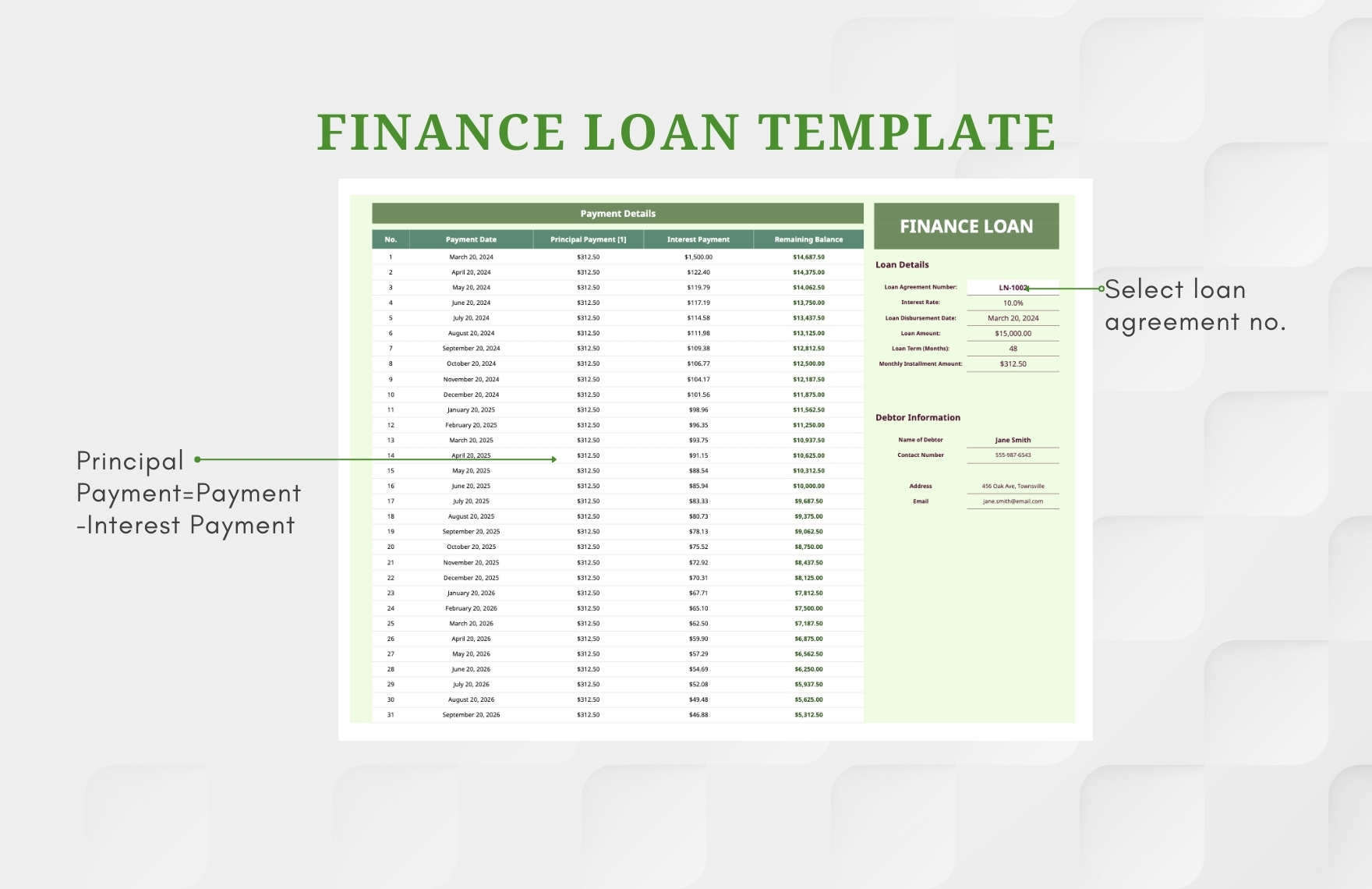 Finance Loan Template