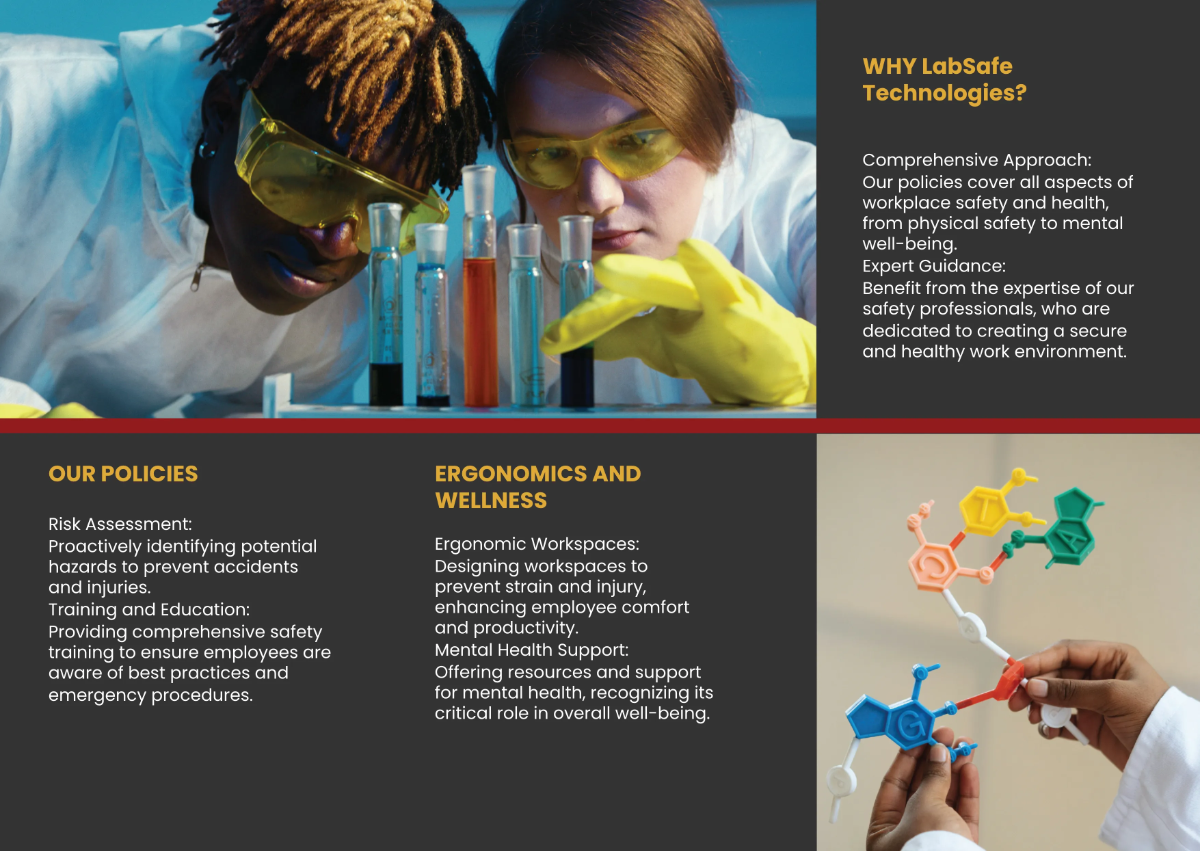 Free Workplace Safety and Health Policies Brochure Template to Edit Online