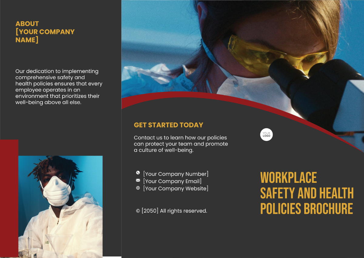 Workplace Safety and Health Policies Brochure Template