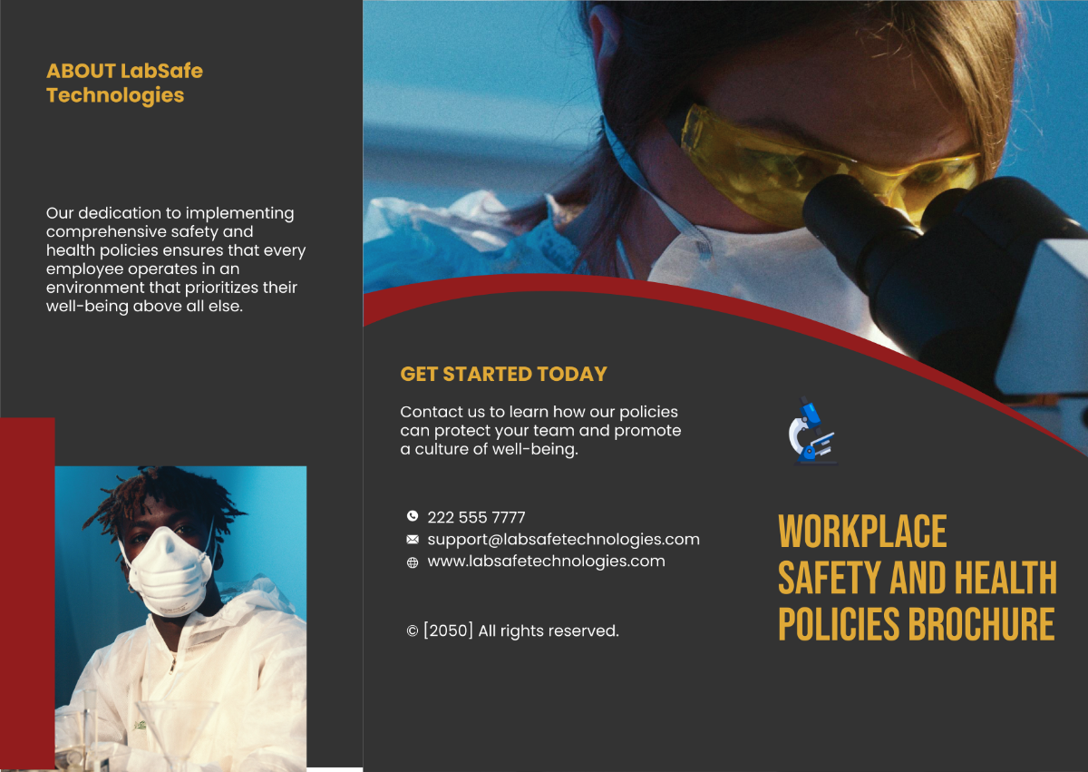 Workplace Safety and Health Policies Brochure Template - Edit Online & Download