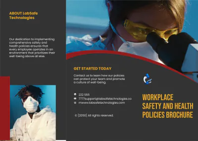 Free Workplace Safety and Health Policies Brochure Template to Edit Online