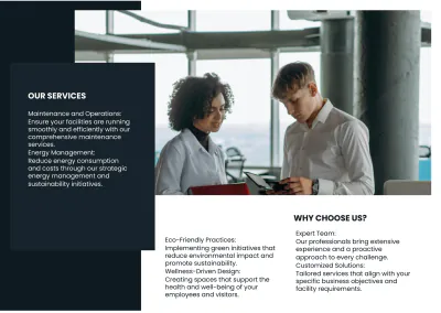 Free Facilities Management Services Overview Brochure Template to Edit Online