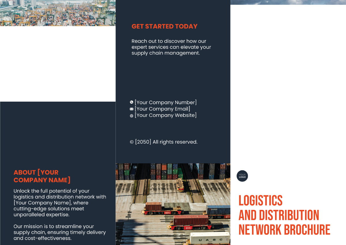 Free Logistics and Distribution Network Brochure Template