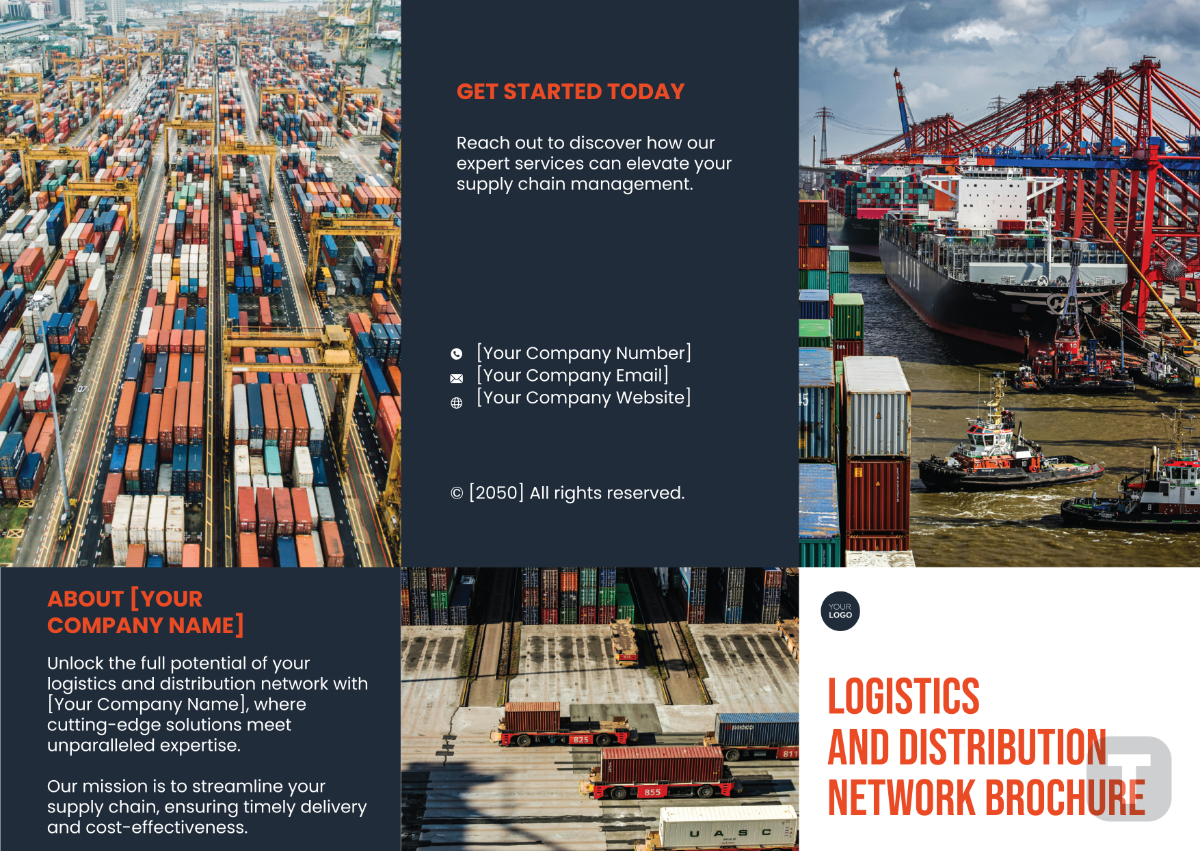 Free Logistics and Distribution Network Brochure Template