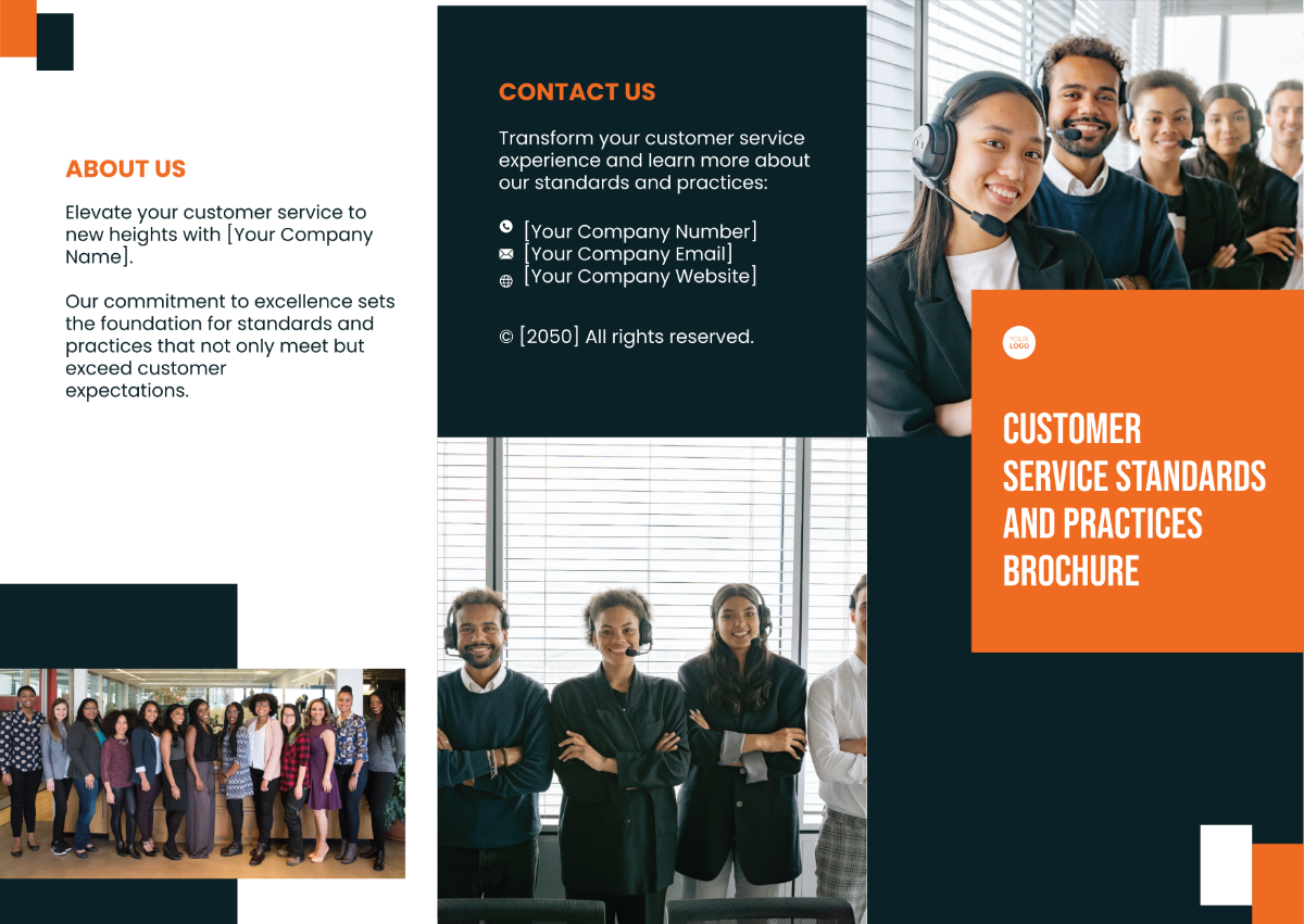 Free Customer Service Standards and Practices Brochure Template