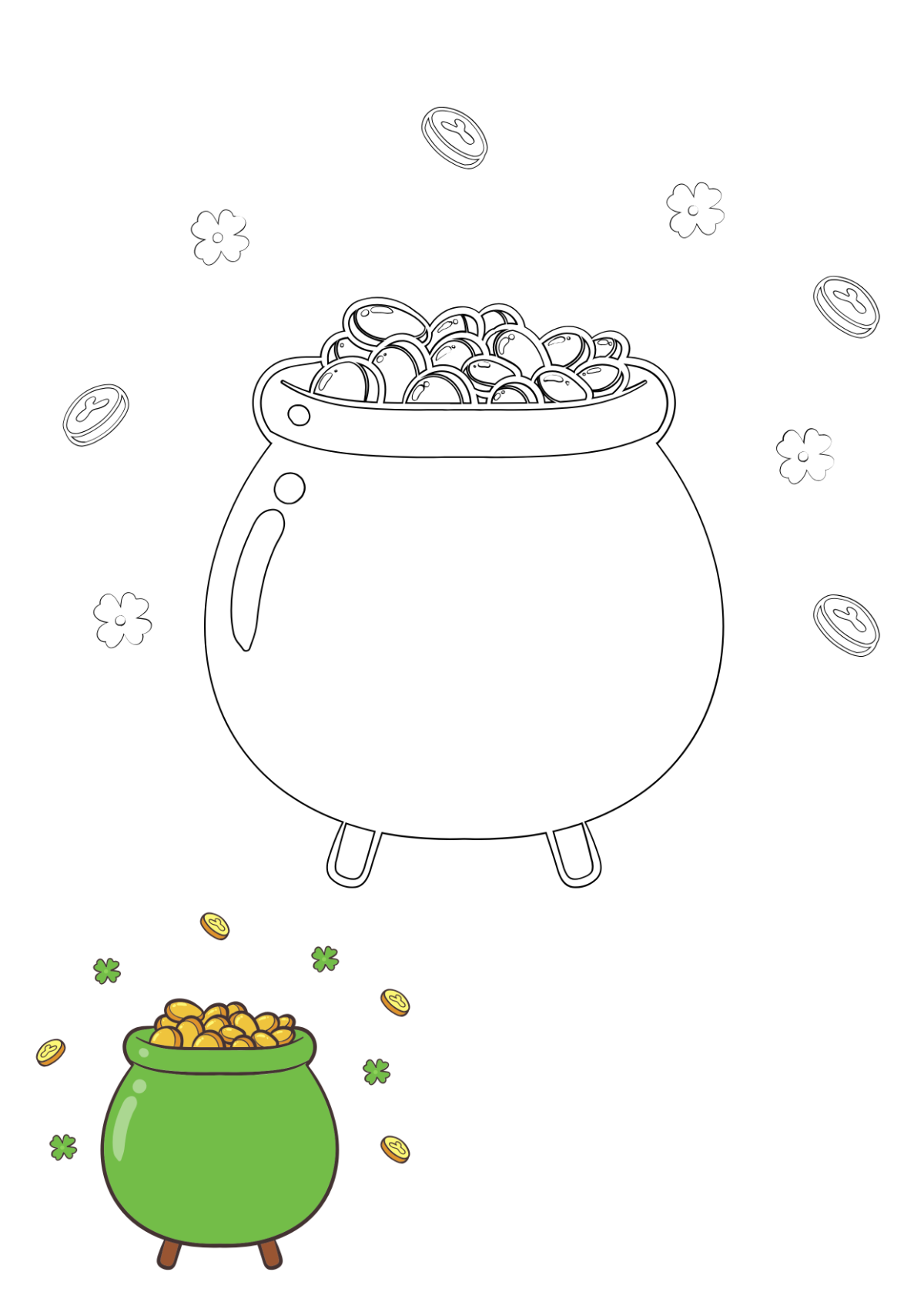 St. Patrick’s Day Coloring Page Template