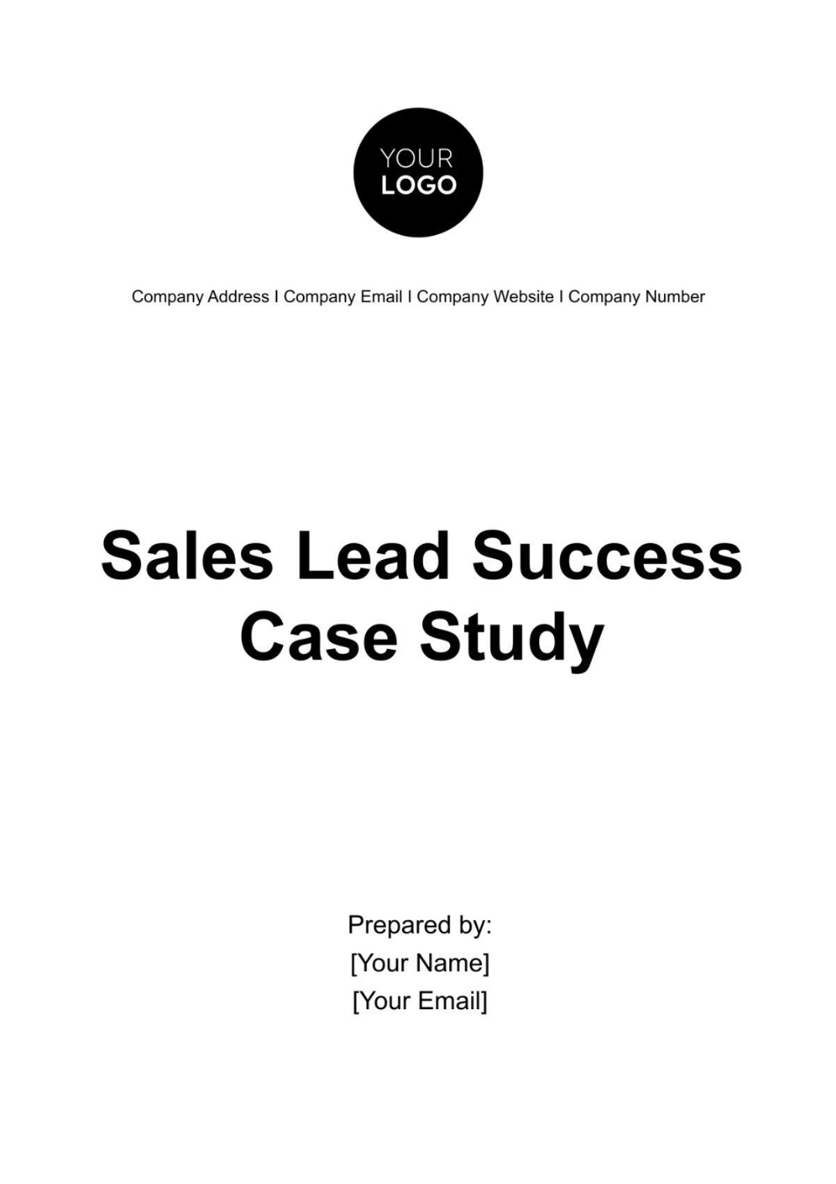 Sales Lead Success Case Study Template