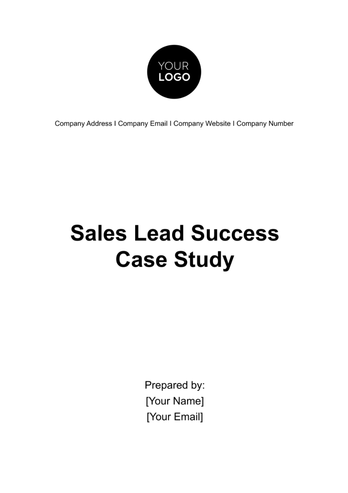 Sales Lead Success Case Study Template - Edit Online & Download