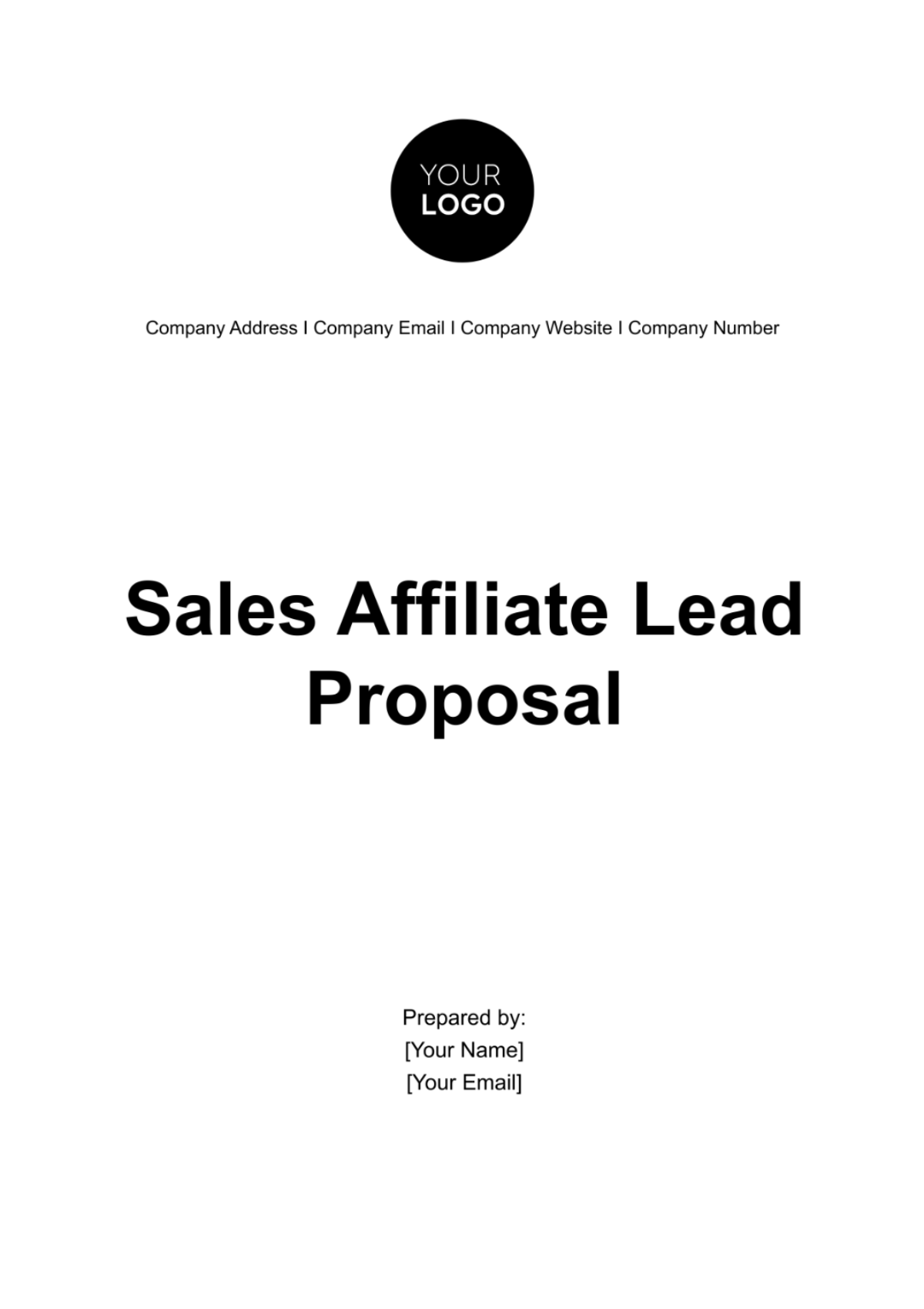 Sales Affiliate Lead Proposal Template - Edit Online & Download