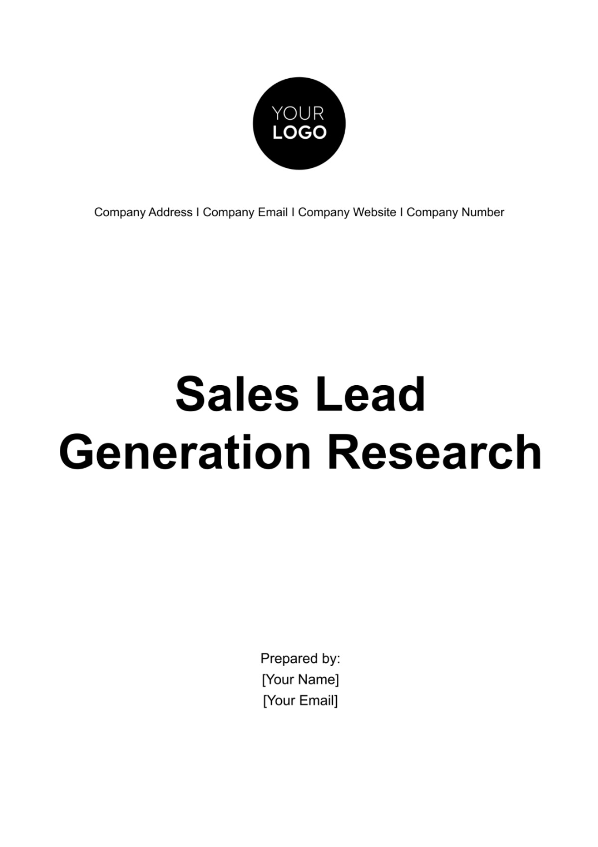 Sales Lead Generation Research Template - Edit Online & Download