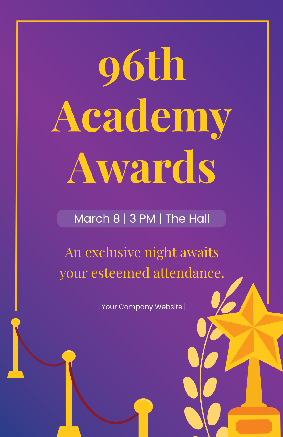 96th Academy Awards Poster Template