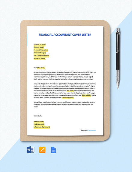 Reference Letter Template Accounting