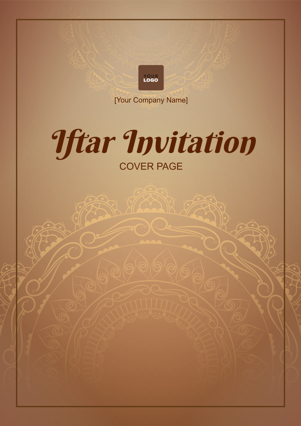 Iftar Invitation Cover Page Template