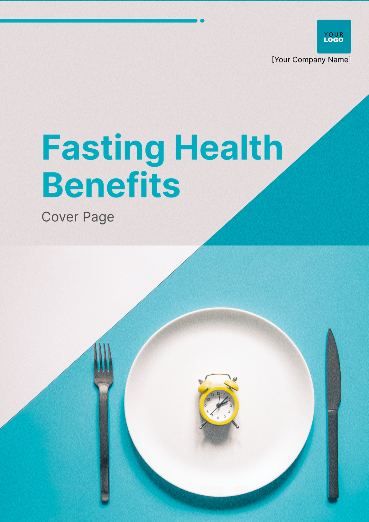 Fasting Health Benefits Cover Page Template