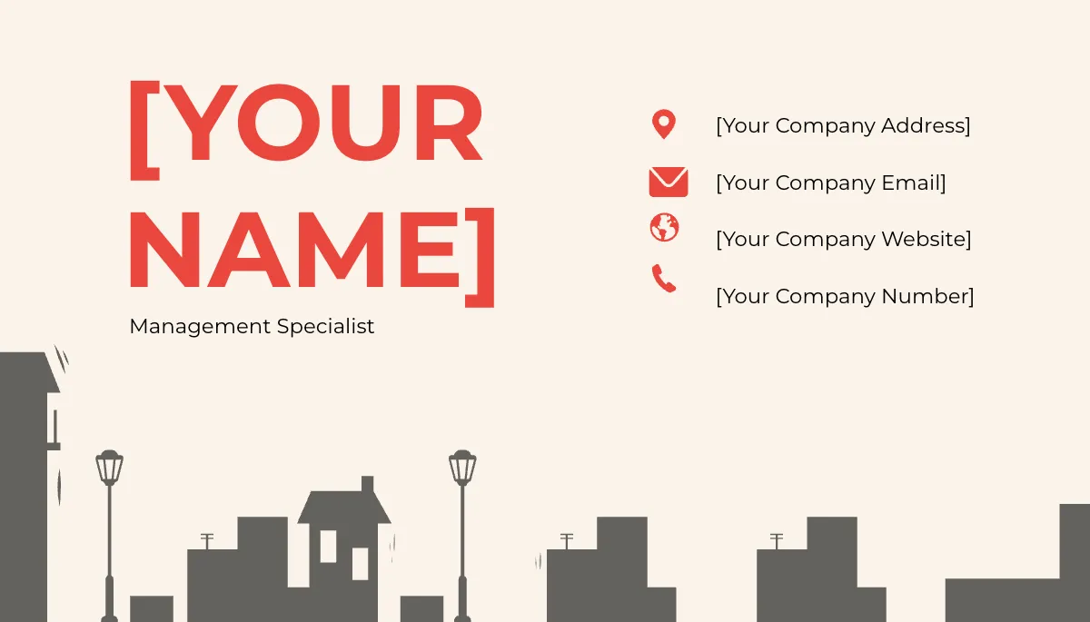 Free Vendor Management Specialist Business Card Template to Edit Online