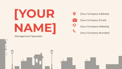 Free Vendor Management Specialist Business Card Template to Edit Online