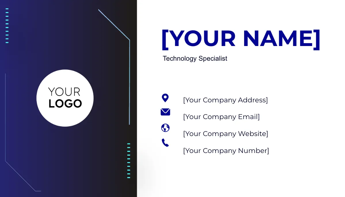 Free Administrative Technology Specialist Business Card Template to Edit Online