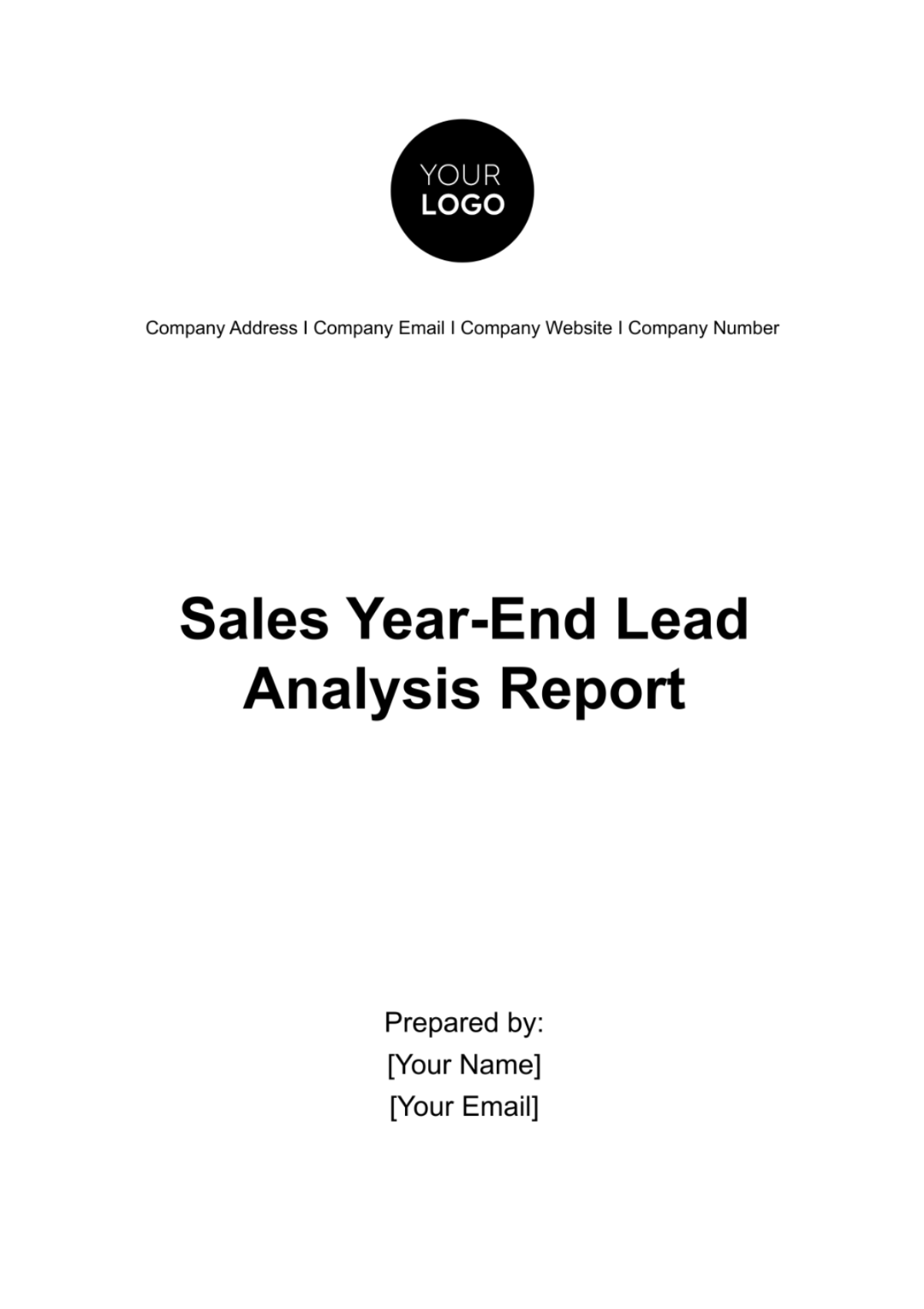 Sales Year-End Lead Analysis Report Template - Edit Online & Download