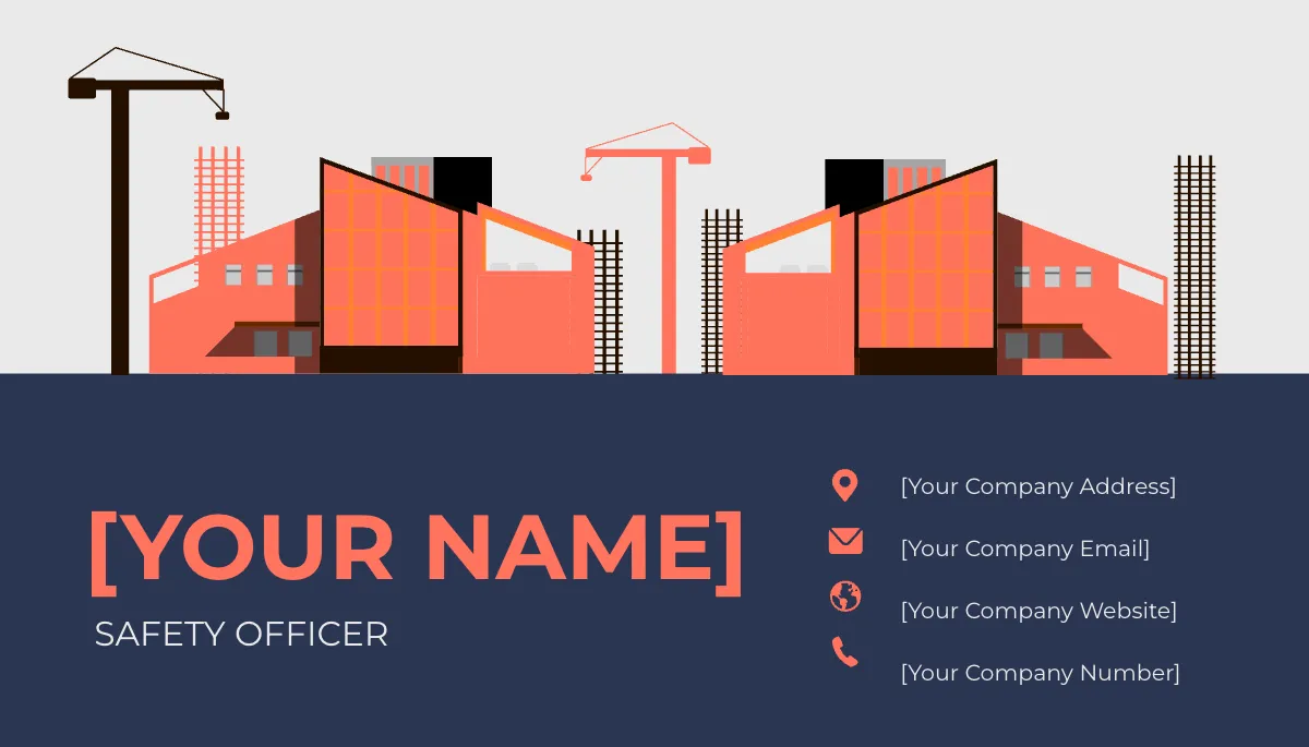 Free Workplace Safety Officer Business Card Template to Edit Online