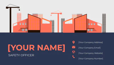 Free Workplace Safety Officer Business Card Template to Edit Online