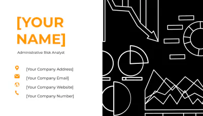 Free Administrative Risk Analyst Business Card Template to Edit Online