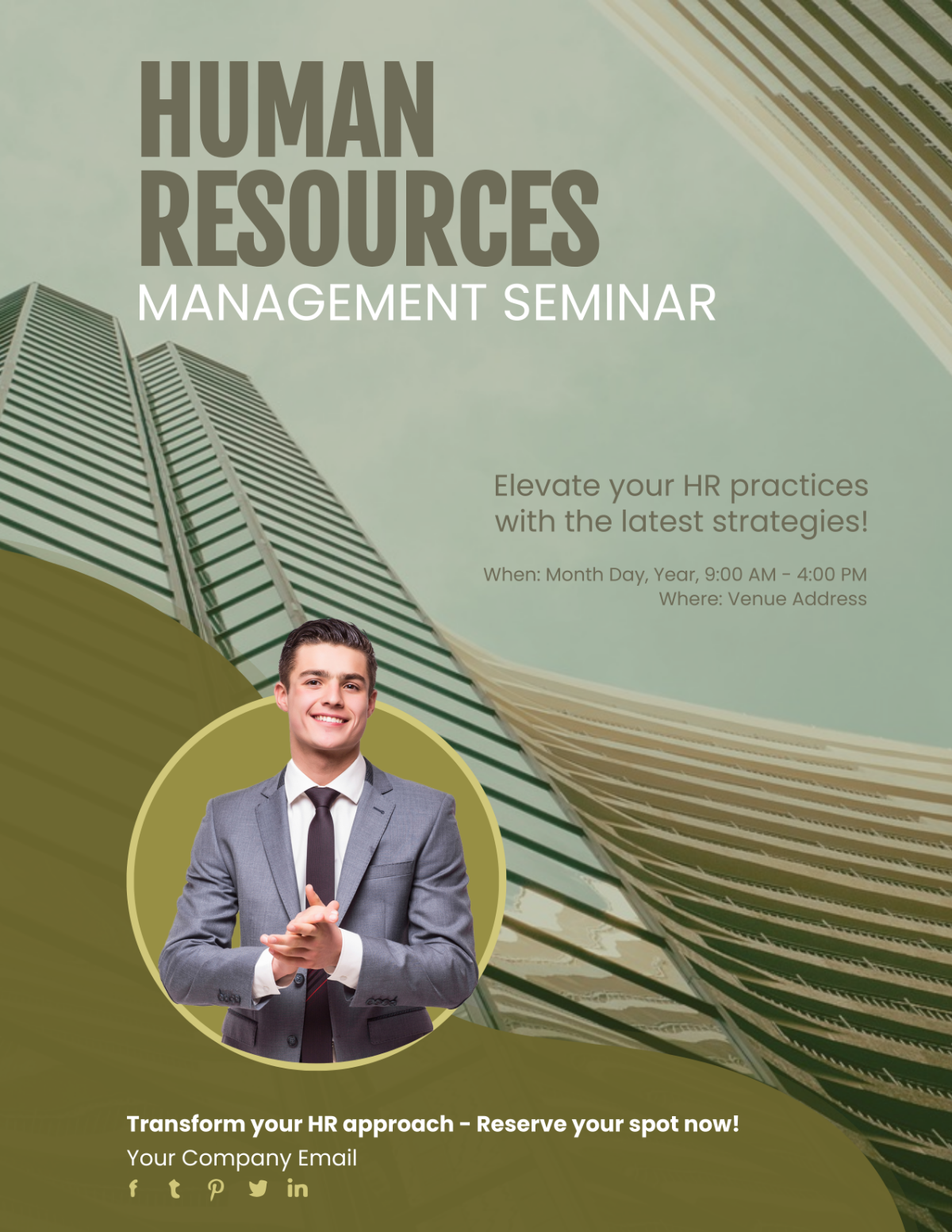 Human Resources Management Seminar Flyer Template
