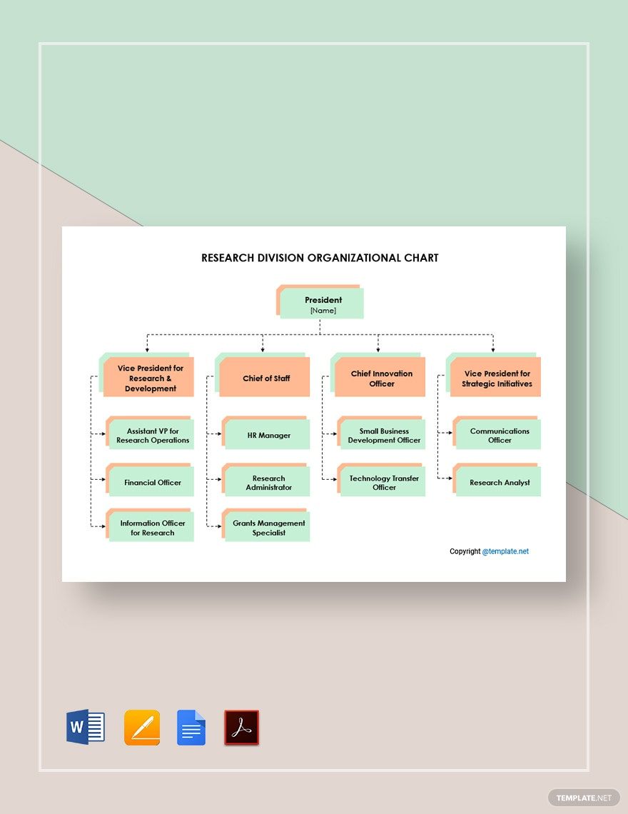 Research Division Organizational Chart Template