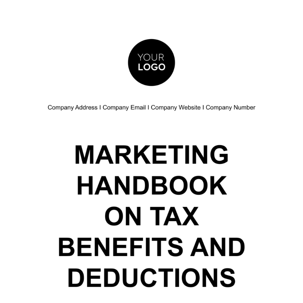 Free Marketing Handbook on Tax Benefits and Deductions Template
