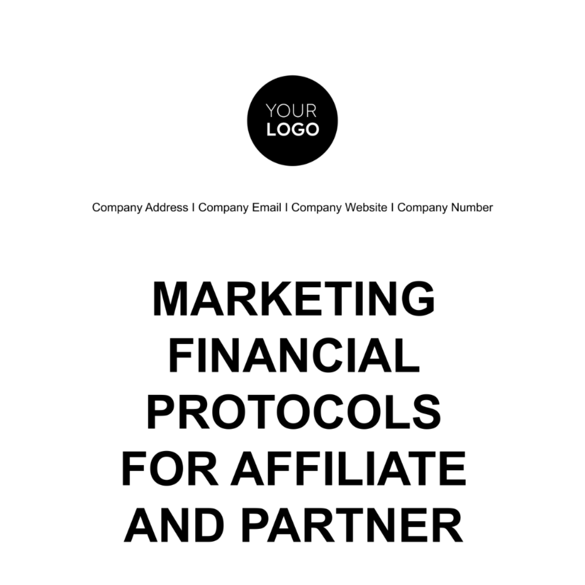 Marketing Financial Protocols for Affiliate and Partner Template