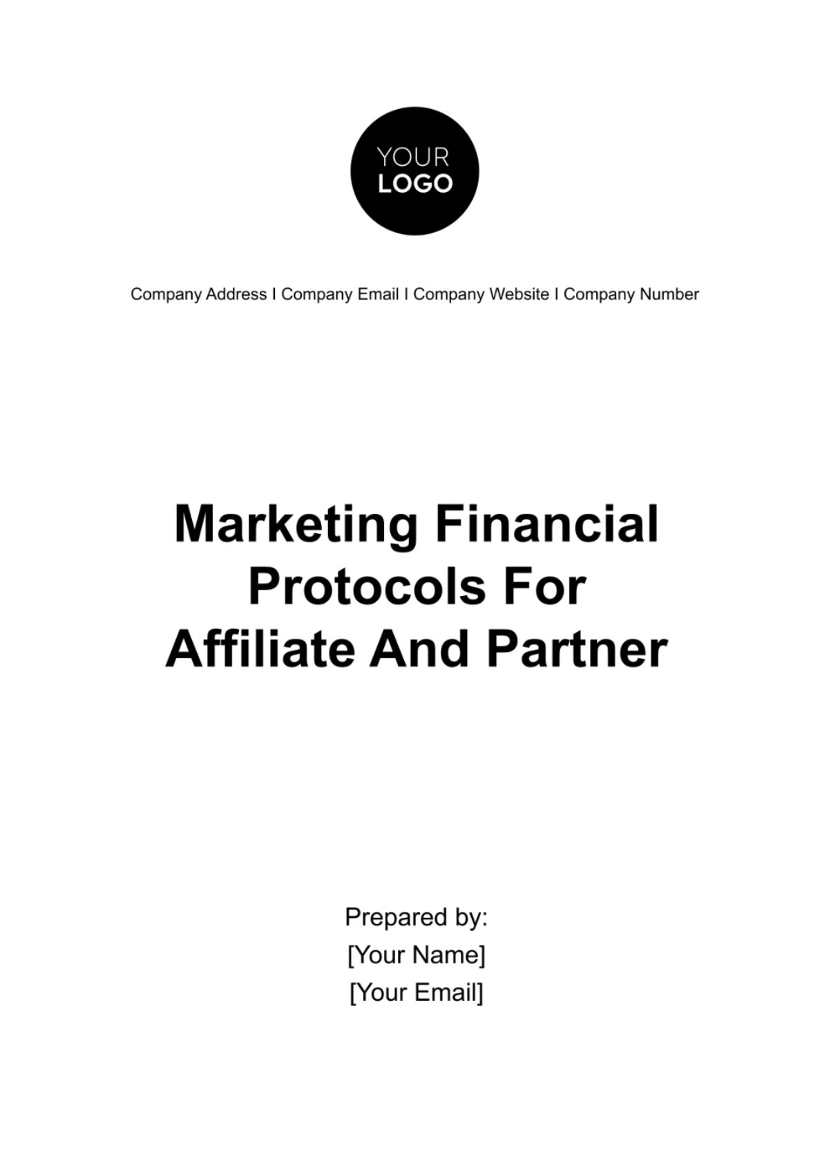 Marketing Financial Protocols for Affiliate and Partner Template - Edit Online & Download