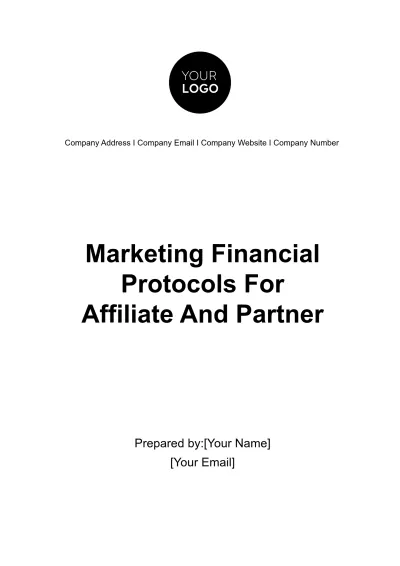 Free Marketing Financial Protocols for Affiliate and Partner Template to Edit Online