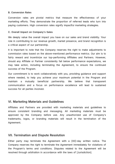 Free Marketing Financial Protocols for Affiliate and Partner Template to Edit Online