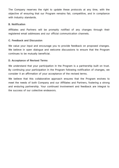Free Marketing Financial Protocols for Affiliate and Partner Template to Edit Online