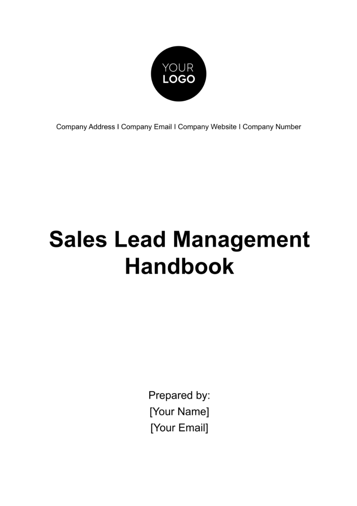 Sales Lead Management Handbook Template - Edit Online & Download