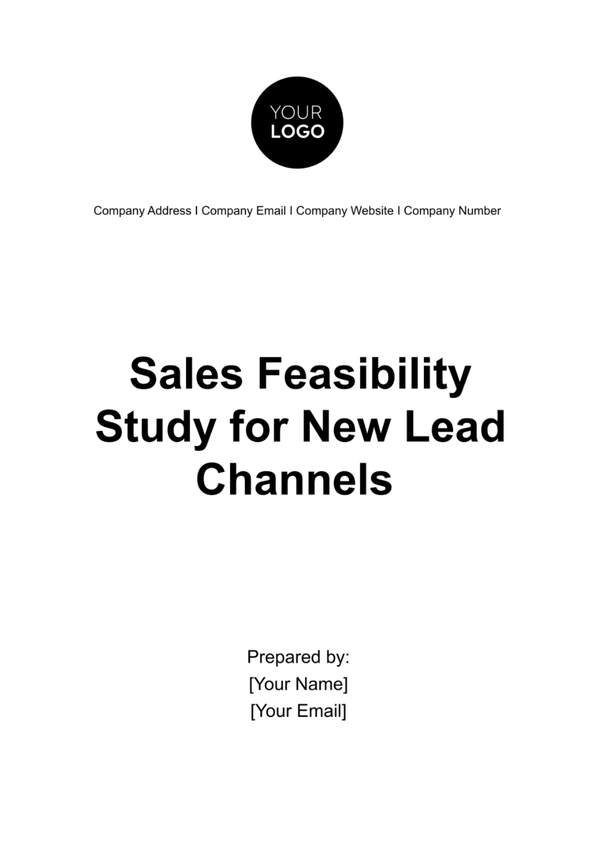 Sales Feasibility Study for New Lead Channels Template - Edit Online & Download