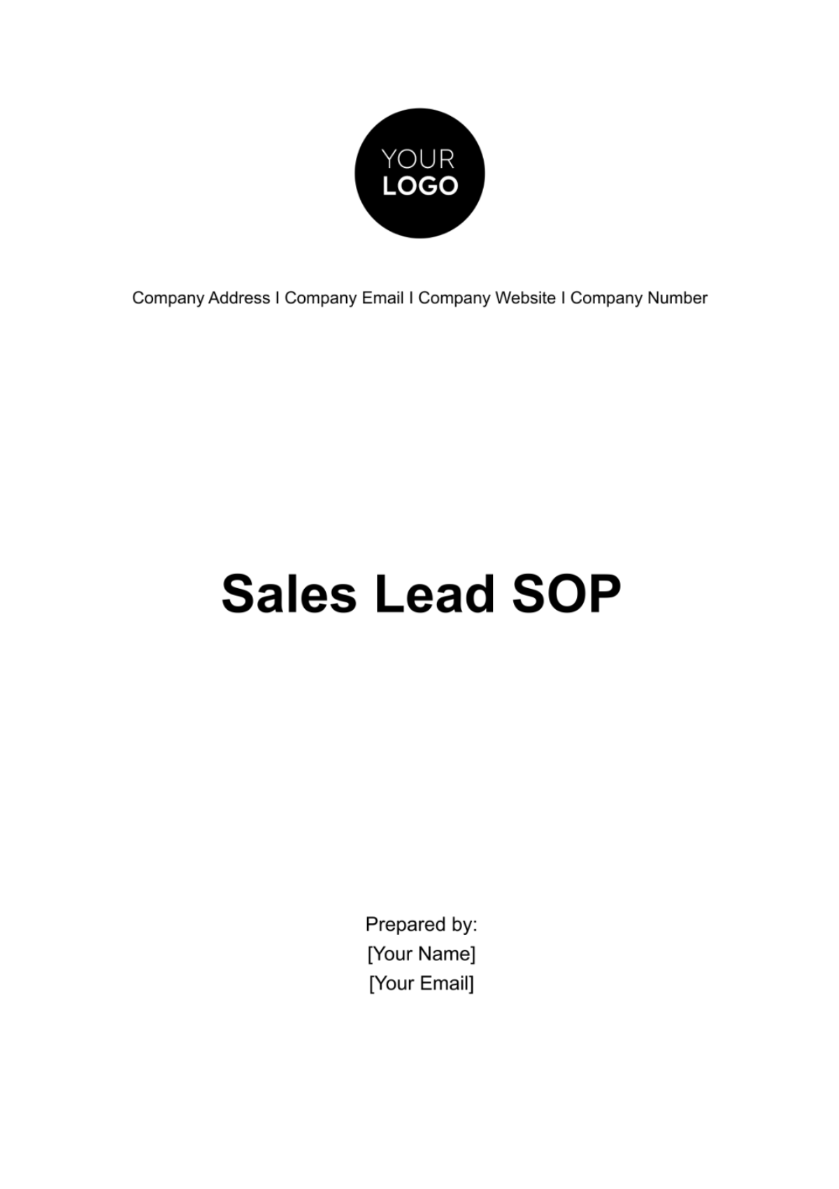 Sales Lead SOP Template - Edit Online & Download