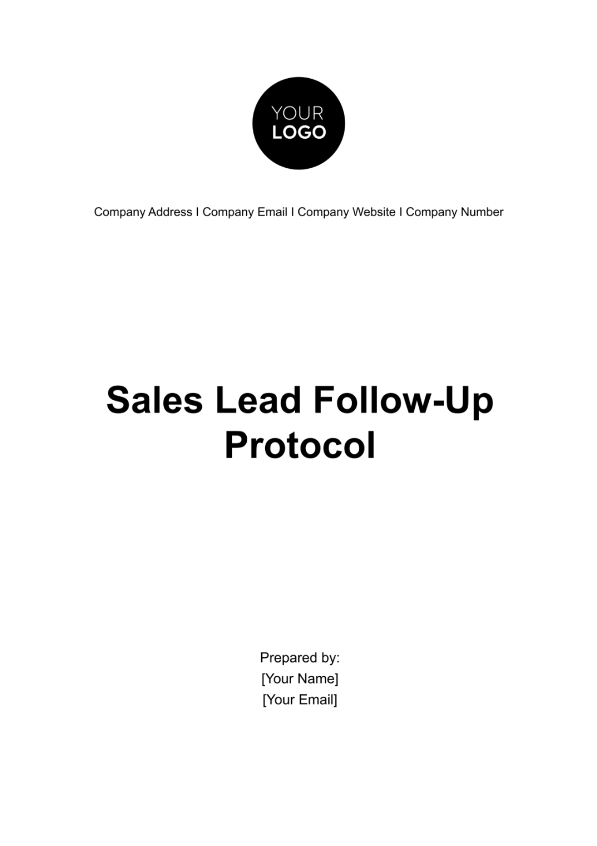 Sales Lead Follow-up Protocol Template - Edit Online & Download